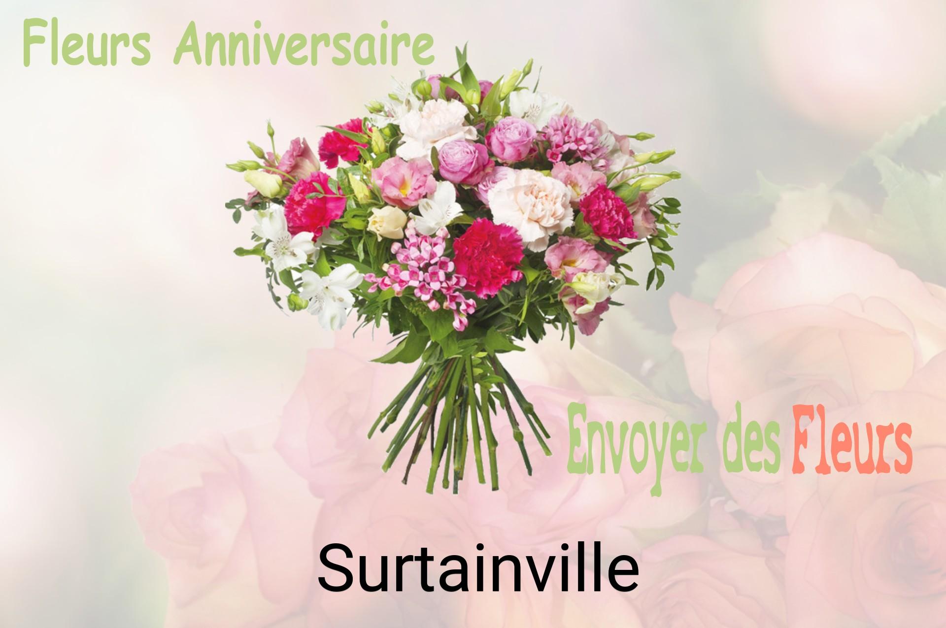 Bouquet de fleurs d’anniversaire livré à Surtainville